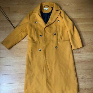 Topshop Yellow Fall Coat
